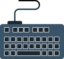 teclado plano degradado icono vector