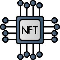 nft línea lleno degradado icono vector