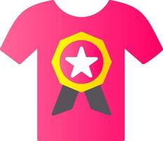 T Shirt Flat Gradient  Icon vector