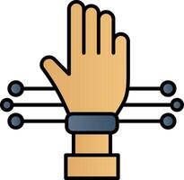 Glove Line Filled Gradient  Icon vector