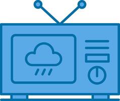 Weather News Filled Blue  Icon vector