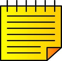 Notes Line Filled Gradient  Icon vector