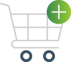 compras carro plano degradado icono vector