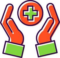 Health Care Filled  Icon vector
