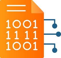 Encryption Data Flat Gradient  Icon vector