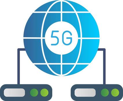 Big Data Flat Gradient  Icon vector