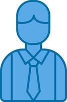 Employee Filled Blue  Icon vector