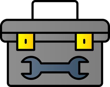 Tool Box Line Filled Gradient  Icon vector