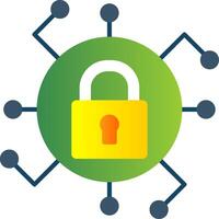 Secure Flat Gradient  Icon vector