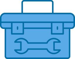 Tool Box Filled Blue  Icon vector