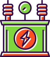 Power Transformer Filled  Icon vector