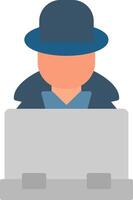 Hacker Flat Gradient  Icon vector