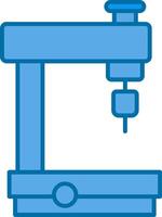 Milling Machine Filled Blue  Icon vector