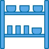 Rack Filled Blue  Icon vector