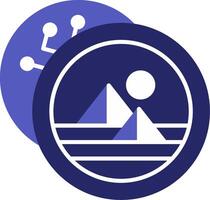 Decentraland Flat Gradient  Icon vector