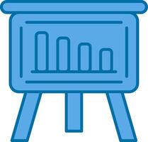 Analytics Filled Blue  Icon vector