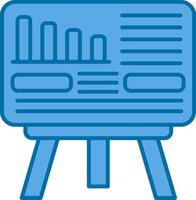 Presentation Filled Blue  Icon vector