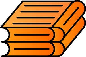 Books Line Filled Gradient  Icon vector
