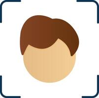 Face Scan Flat Gradient  Icon vector