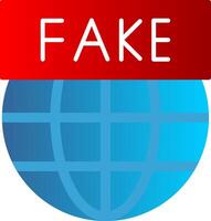 Fake News Flat Gradient  Icon vector