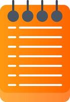 Notes Flat Gradient  Icon vector