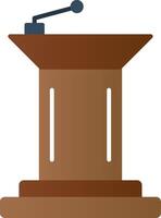 Podium Flat Gradient  Icon vector