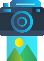 Camera Flat Gradient  Icon vector