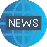 News Report Flat Gradient  Icon vector