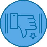 Dislike Filled Blue  Icon vector