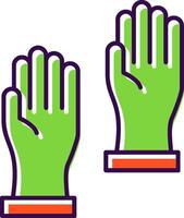 Gloves Filled  Icon vector