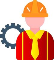 Engineer Flat Gradient  Icon vector