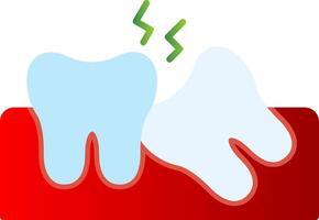 Wisdom Tooth Flat Gradient  Icon vector