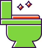 Toilet Filled  Icon vector