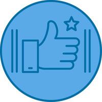 Like Filled Blue  Icon vector