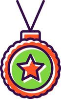 Medal Filled  Icon vector