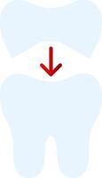 Tooth Cap Flat Gradient  Icon vector