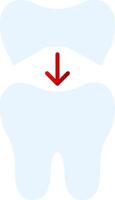 Tooth Cap Flat Gradient  Icon vector