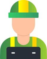 Worker Flat Gradient  Icon vector