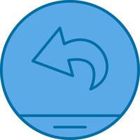 Back Filled Blue  Icon vector