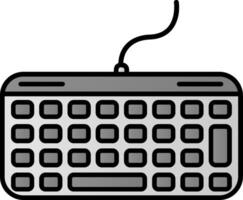 teclado línea lleno degradado icono vector