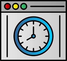 Time Maintenance Line Filled Gradient  Icon vector