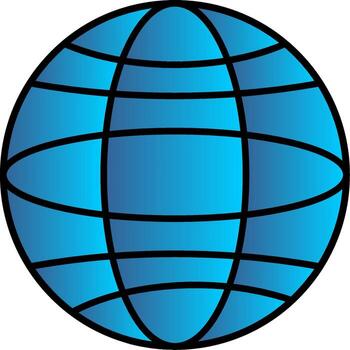 Globe Line Filled Gradient  Icon vector