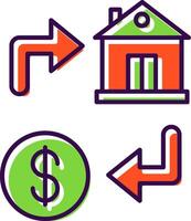 Property Exchange Filled  Icon vector