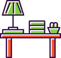 Table Lamp Filled  Icon vector