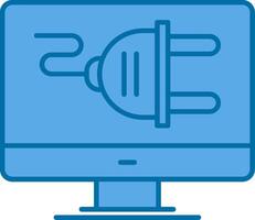 Plug Filled Blue  Icon vector