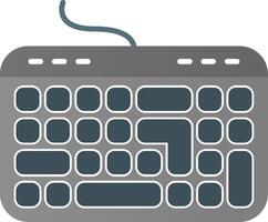 teclado plano degradado icono vector
