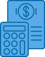 Budget Filled Blue  Icon vector