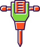 Jack Hammer Filled  Icon vector