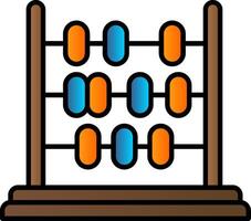 Abacus Line Filled Gradient  Icon vector