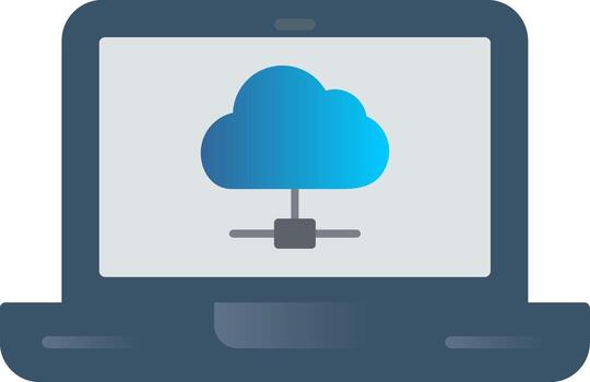 Computing Flat Gradient  Icon vector